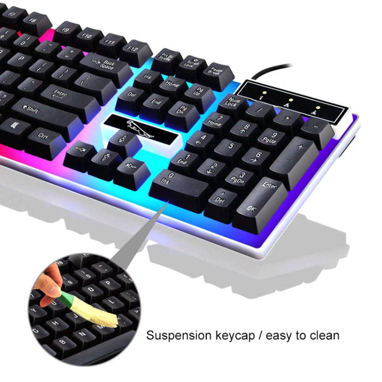 Chasing Leopard G21 USB 104-keys Waterproof Floating Round Punk Keycap Colorful Backlight Mechani...
