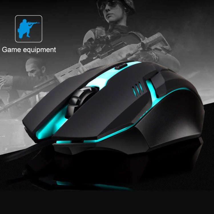 Chasing Leopard K2 USB LED Backlight 1600DPI Three-speed Adjustable Wired Optical Gaming Mouse, L...