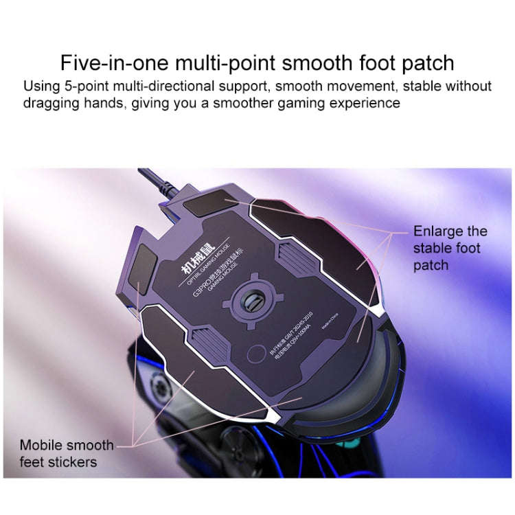 YINDIAO V2 Mechanical Feel Gaming Keyboard Mouse Set (Black Rainbow Light)