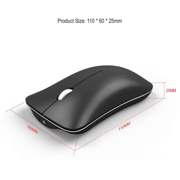 HXSJ T23 Bluetooth + 2.4GHz Wireless Dual Modes 4-Keys 1600 DPI Adjustable Ergonomics Optical Mouse