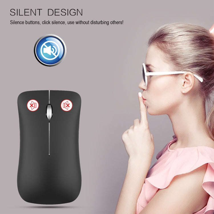HXSJ T23 Bluetooth + 2.4GHz Wireless Dual Modes 4-Keys 1600 DPI Adjustable Ergonomics Optical Mouse