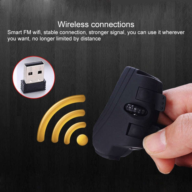 GM306DM 2.4G Lazy Finger Ring Mouse Rechargeable Wireless Mouse(Black)