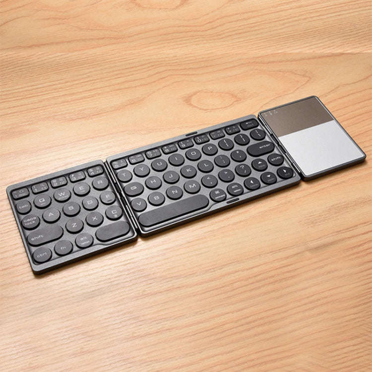 GK408 Three-fold Rechargeable Wireless Bluetooth Keyboard with Touchpad, Support Android / IOS / ...