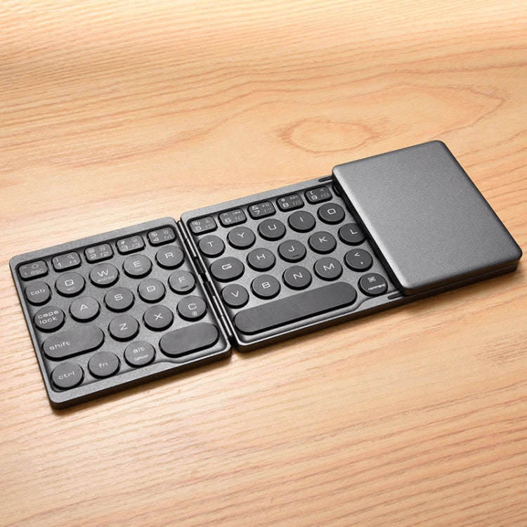 GK408 Three-fold Rechargeable Wireless Bluetooth Keyboard with Touchpad, Support Android / IOS / ...