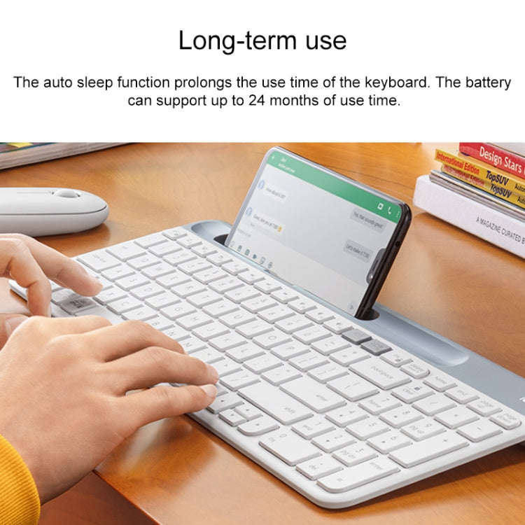 Logitech K580 Dual Modes Thin and Light Multi-device Wireless Keyboard with Phone Holder (Black)
