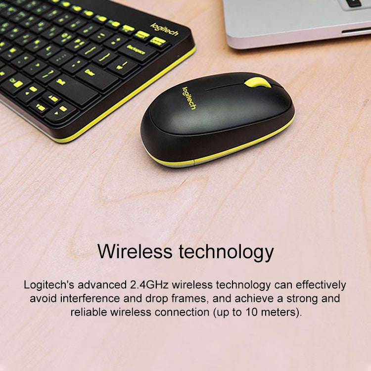 Logitech MK240 Nano Wireless Keyboard and Mouse Set(Black)