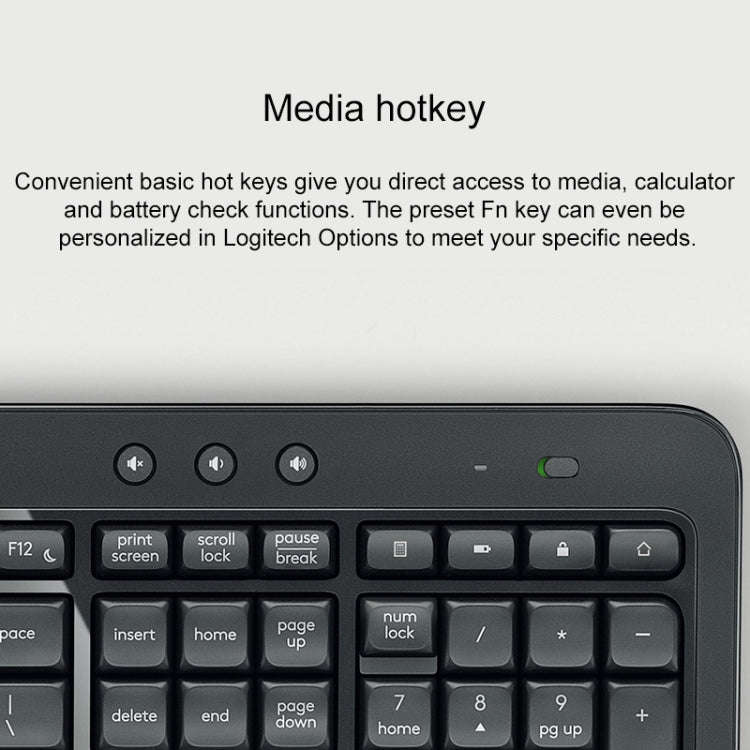 Logitech MK540 Wireless Keyboard and Mouse Set (Black)