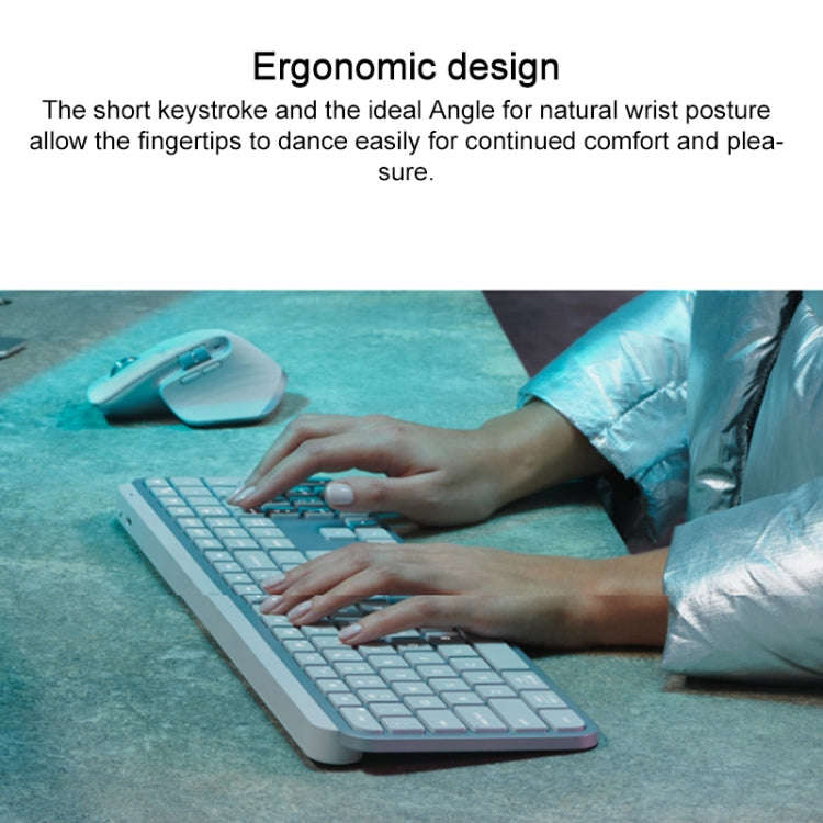 Logitech MX keys S Wireless Bluetooth Smart Backlit Keyboard (White)