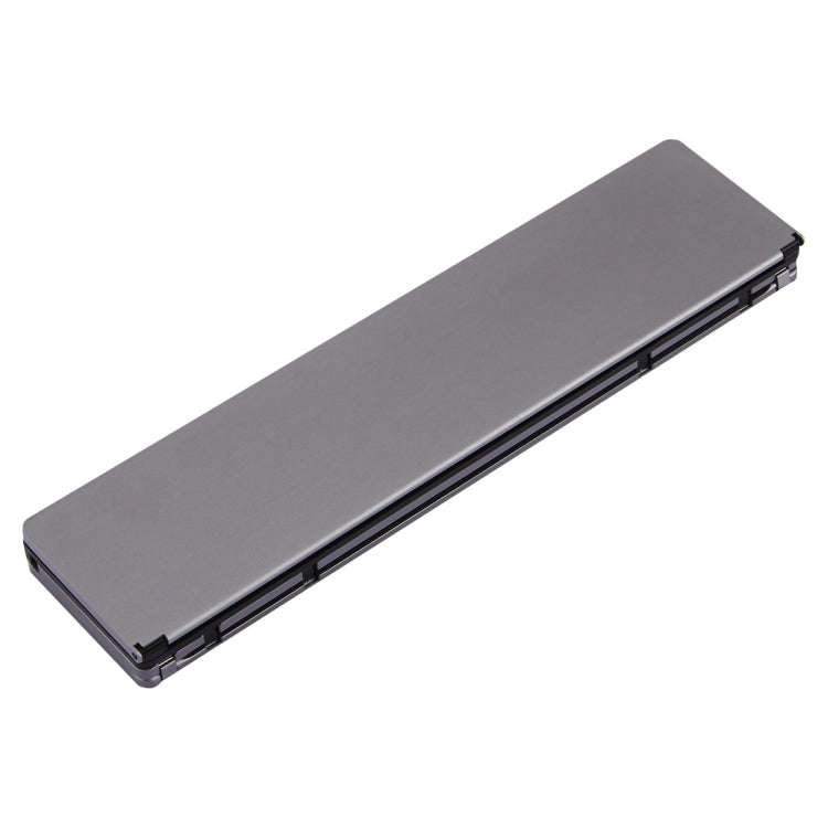 F18 Ultra-slim Rechargeable Foldable 58 Keys Bluetooth Wireless Keyboard with Holder (Grey)