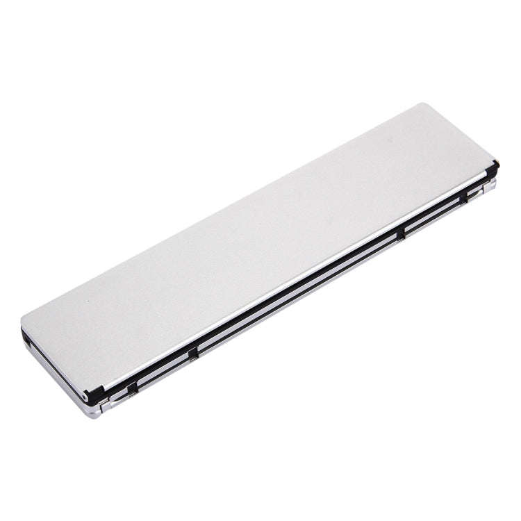 F18 Ultra-slim Rechargeable Foldable 58 Keys Bluetooth Wireless Keyboard with Holder (Silver)