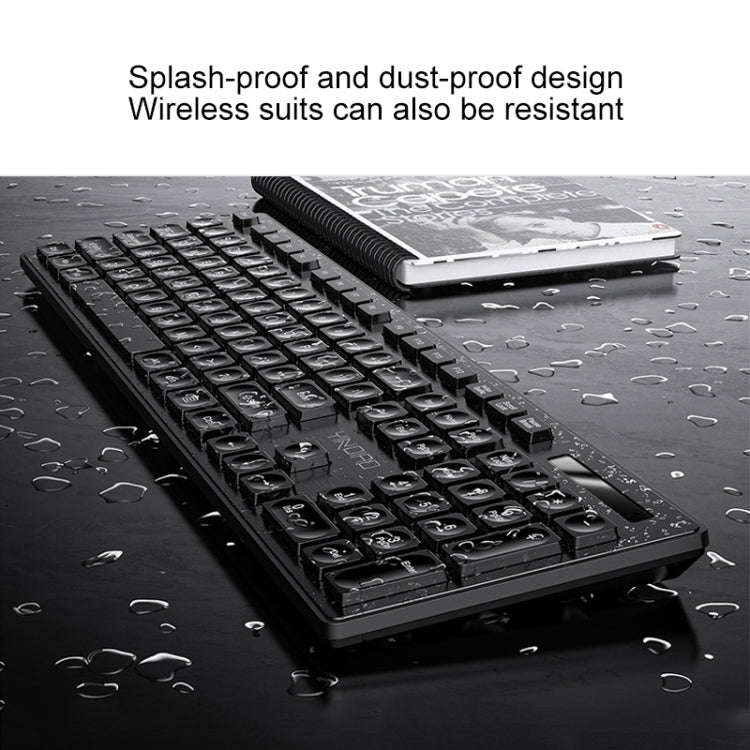 YINDIAO V3 Max Business Office Silent Wireless Keyboard Mouse Set (White)