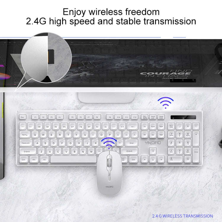 YINDIAO V3 Max Business Office Silent Wireless Keyboard Mouse Set (Black)
