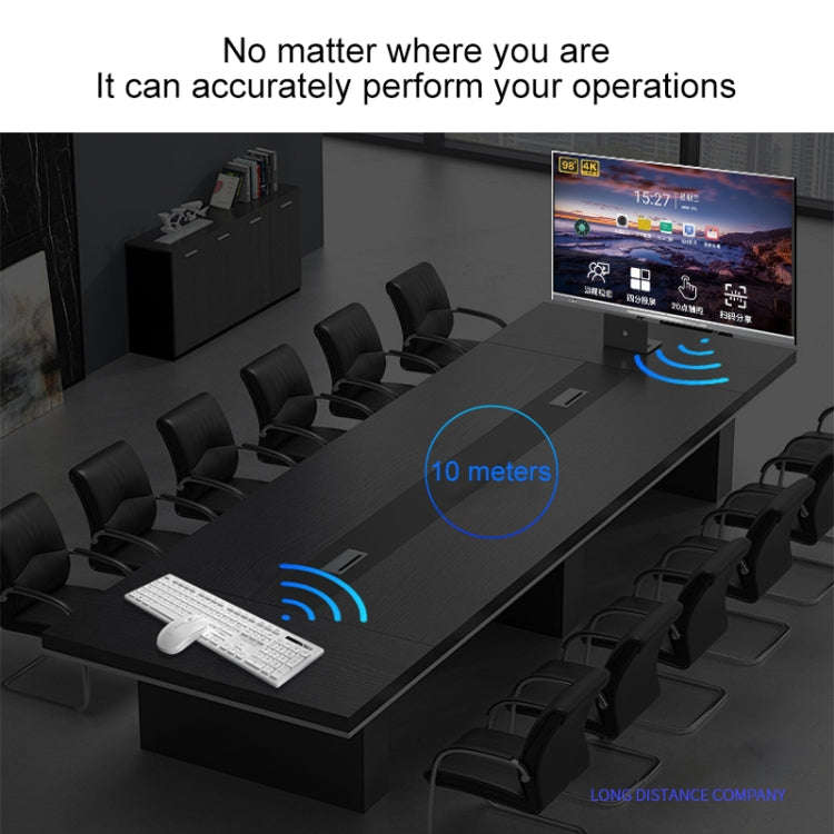 YINDIAO V3 Max Business Office Silent Wireless Keyboard Mouse Set (White)