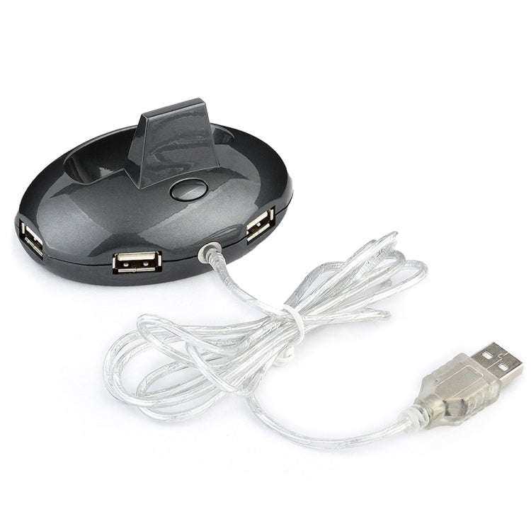 MZ-012 2.4G 1200 DPI Wireless Rechargeable Optical Mouse with 3 Ports USB HUB / Charging Dock(Grey)