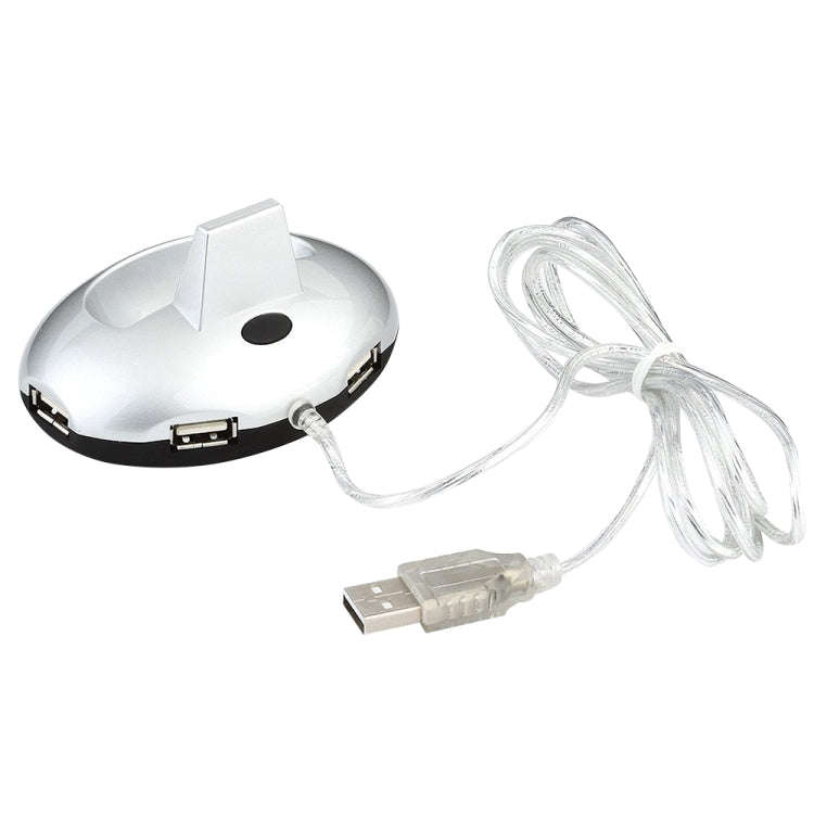MZ-012 2.4G 1200 DPI Wireless Rechargeable Optical Mouse with 3 Ports USB HUB / Charging Dock(Sil...