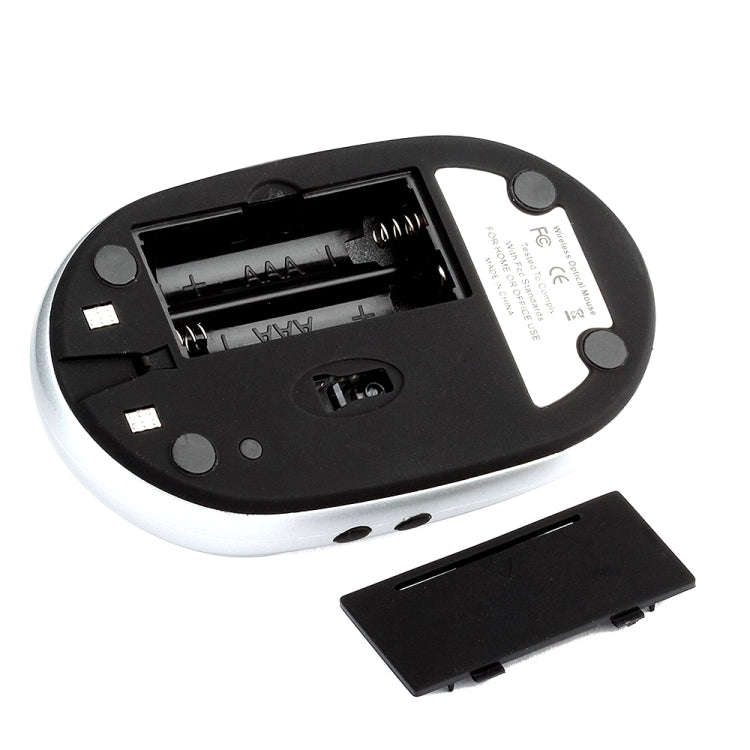 MZ-012 2.4G 1200 DPI Wireless Rechargeable Optical Mouse with 3 Ports USB HUB / Charging Dock(Sil...