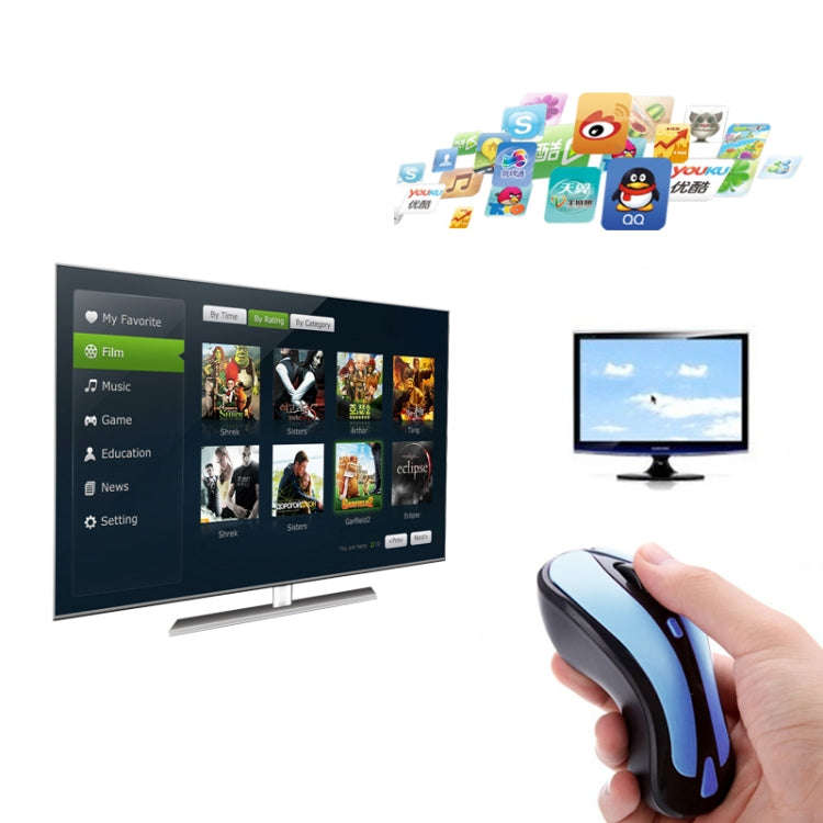 PR-01 6D Gyroscope Fly Air Mouse 2.4G USB Receiver 1600 DPI Wireless Optical Mouse for Computer P...