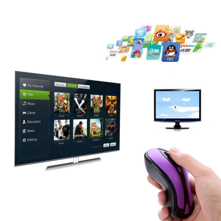 PR-01 6D Gyroscope Fly Air Mouse 2.4G USB Receiver 1600 DPI Wireless Optical Mouse for Computer P...