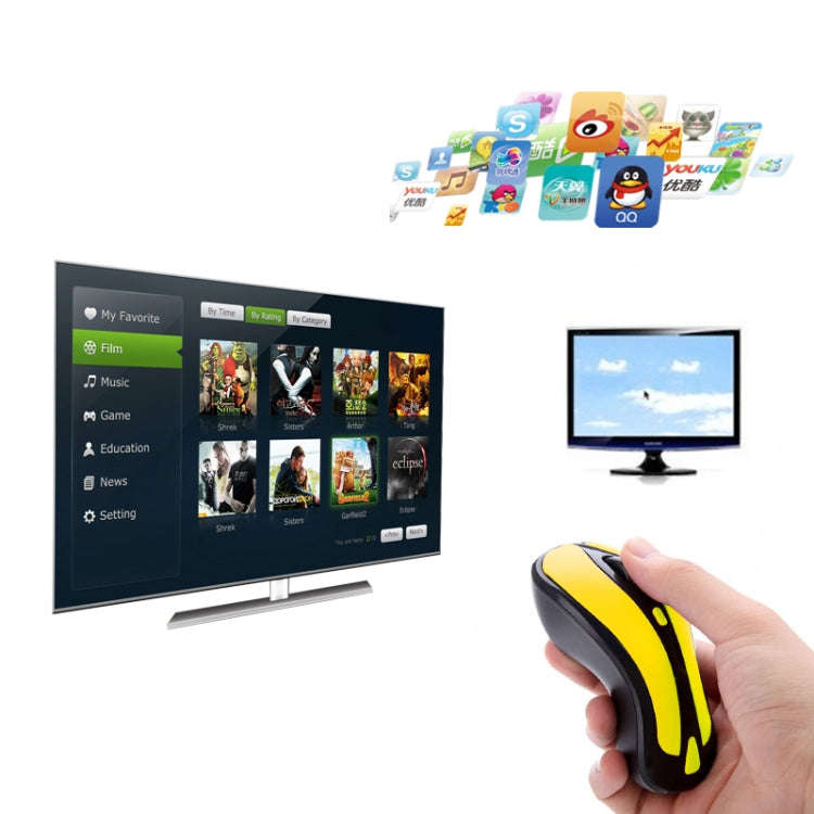 PR-01 6D Gyroscope Fly Air Mouse 2.4G USB Receiver 1600 DPI Wireless Optical Mouse for Computer P...