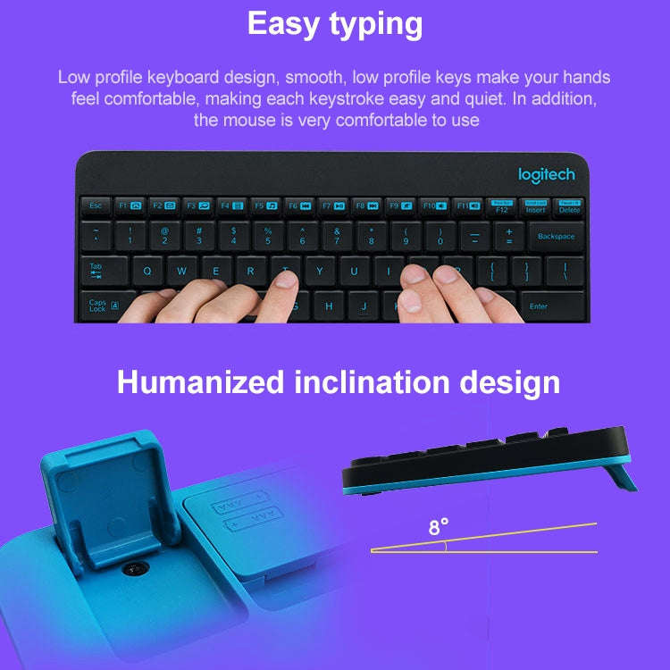 Logitech MK245 Nano Wireless Keyboard Mouse Set (White)