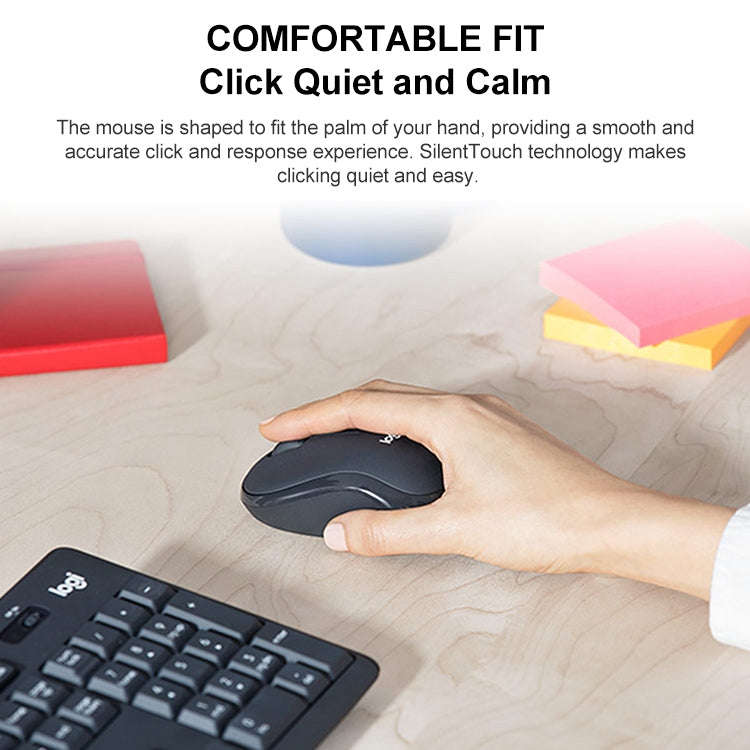 Logitech MK295 USB Wireless Silence Keyboard Mouse Set (Black)