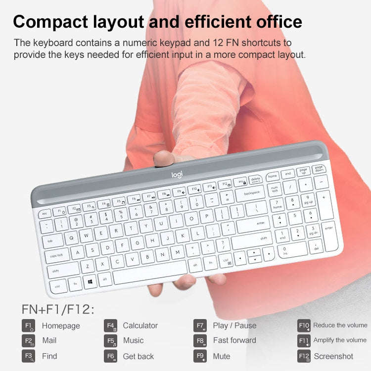 Logitech MK470 Wireless Silence Keyboard Mouse Set (Black)