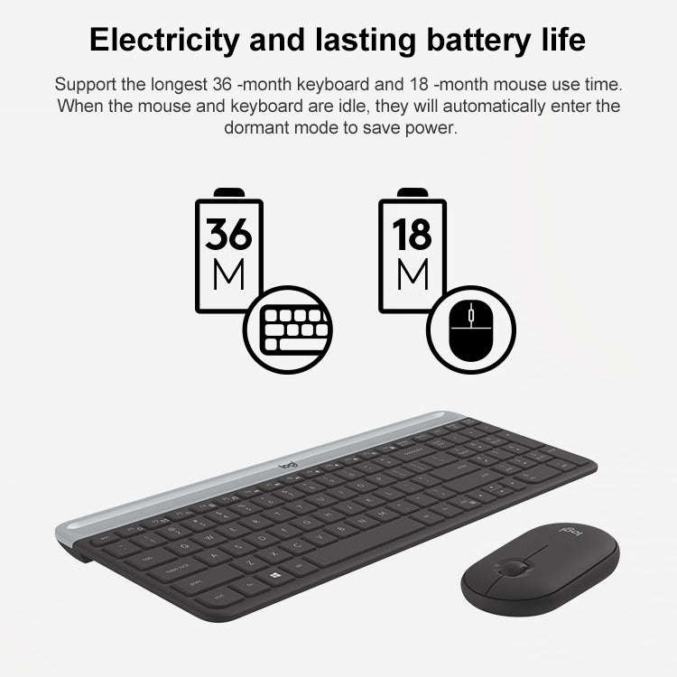 Logitech MK470 Wireless Silence Keyboard Mouse Set (Black)