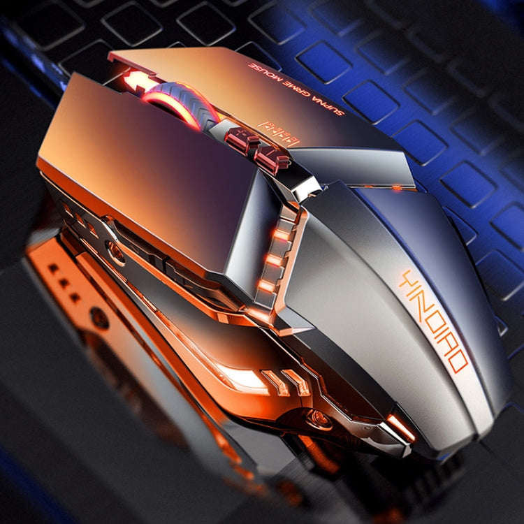 YINDIAO 3200DPI 4-modes Adjustable 7-keys RGB Light Wired Metal Mechanical Hard Core Macro Mouse,...