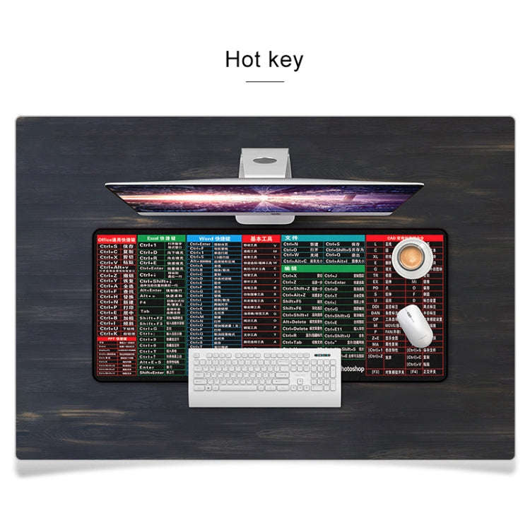 YINDIAO Large Rubber Mouse Pad Anti-skid Gaming Office Desk Pad Keyboard Mat, Size: 800x300mm (Ho...