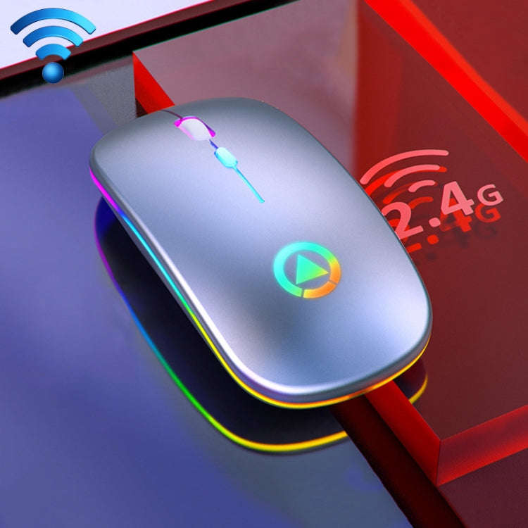 YINDIAO A2 BT3.0 + BT5.0 + 2.4GHz 1600DPI 3-modes Adjustable RGB Light Wireless Silent Bluetooth ...