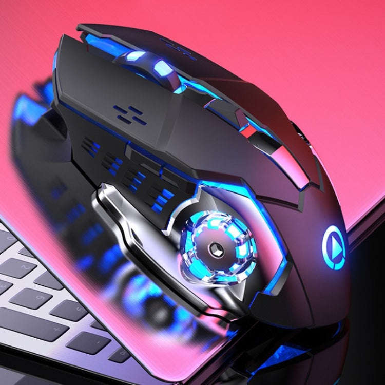 YINDIAO A4 2.4GHz 1600DPI 3-modes Adjustable Rechargeable Wireless Silent Gaming Mouse (Black Sil...
