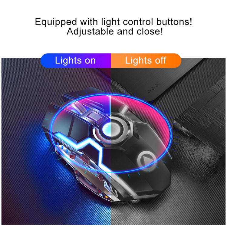 YINDIAO A5 2.4GHz 1600DPI 3-modes Adjustable Rechargeable RGB Light Wireless Silent Gaming Mouse ...