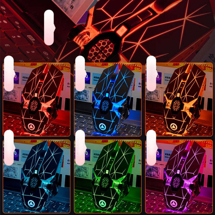 YINDIAO A7 2.4GHz 1600DPI 3-modes Adjustable 7-keys Rechargeable RGB Light Wireless Silent Gaming...