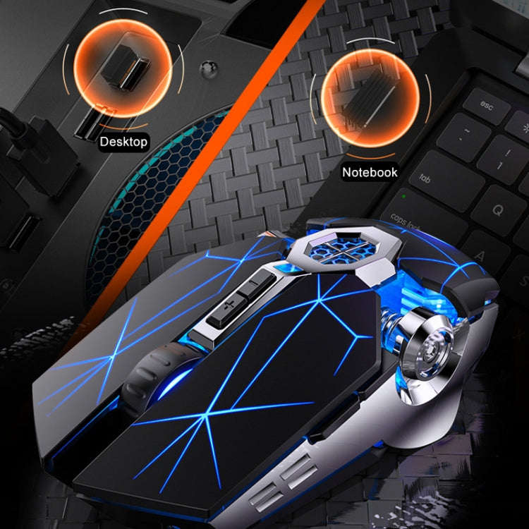 YINDIAO A7 2.4GHz 1600DPI 3-modes Adjustable 7-keys Rechargeable RGB Light Wireless Silent Gaming...
