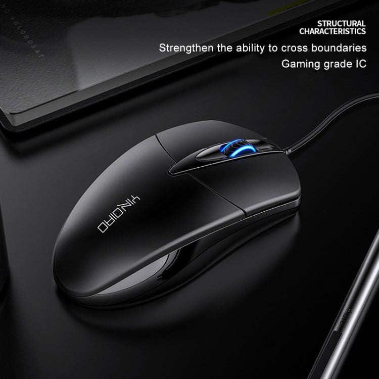 YINDIAO G2 1000DPI 3-keys RGB Light Wired Business Mouse (Black)