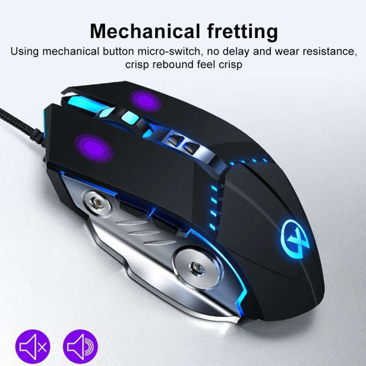 GM20 3200DPI 4-modes Adjustable 7-keys RGB Light Wired Gaming Mouse (White)