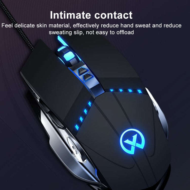 GM20 3200DPI 4-modes Adjustable 7-keys RGB Light Wired Gaming Mouse (White)