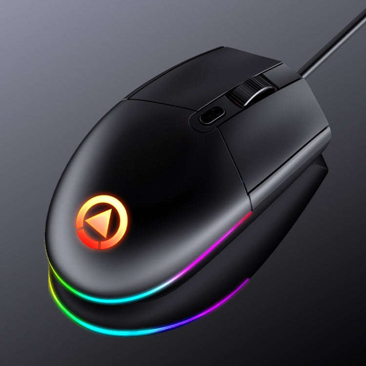 YINDIAO G3SE 1600DPI 3-modes Adjustable 3-keys RGB Light Wired Business Mouse (Black)