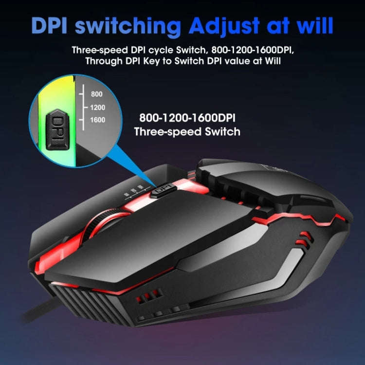 ZGB K3 USB RGB Streamer Wired Gaming Mouse(Black)