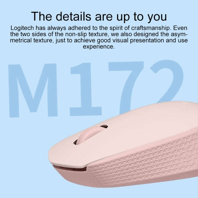 Logitech M172 1000DPI 2.4GHz Wireless Mouse (Pink)