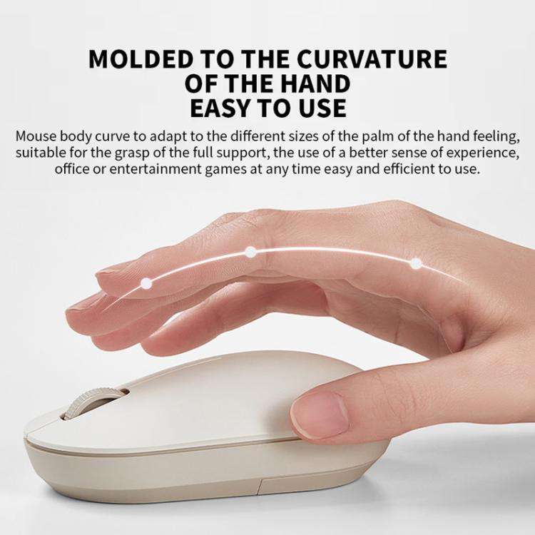 Original Xiaomi 2.4GHz Wireless Keyboard + Mouse Set 2 for Notebook Desktop Laptop(Milk Tea White)