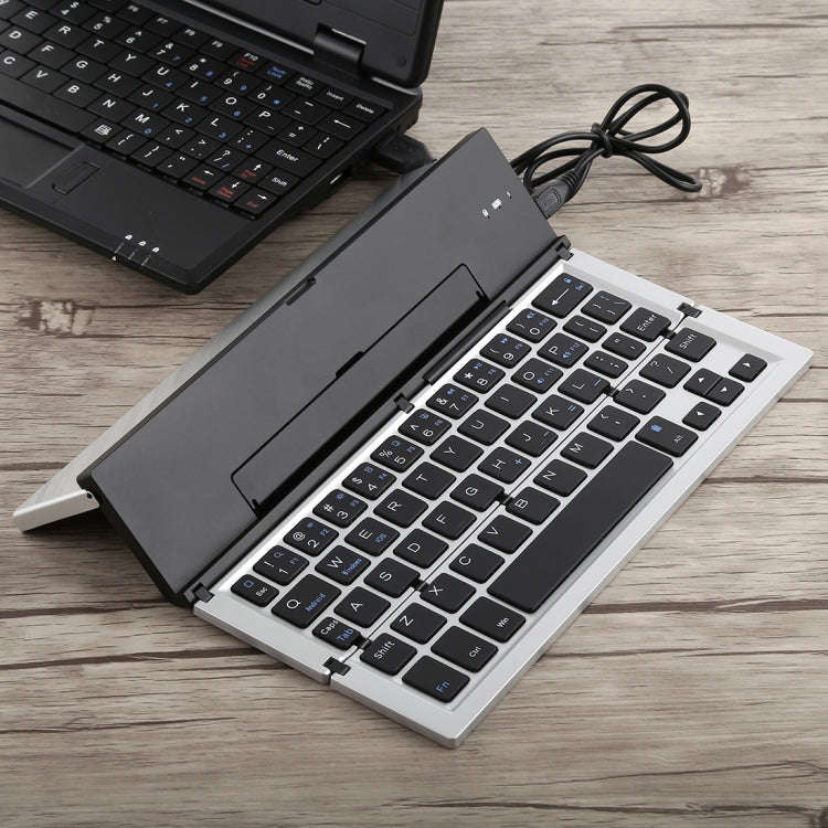 GK608 Ultra-thin Foldable Bluetooth V3.0 Keyboard, Built-in Holder, Support Android / iOS / Windo...