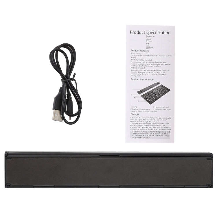GK808 Ultra-thin Foldable Bluetooth V3.0 Keyboard, Built-in Holder, Support Android / iOS / Windo...