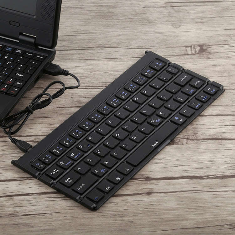 GK808 Ultra-thin Foldable Bluetooth V3.0 Keyboard, Built-in Holder, Support Android / iOS / Windo...