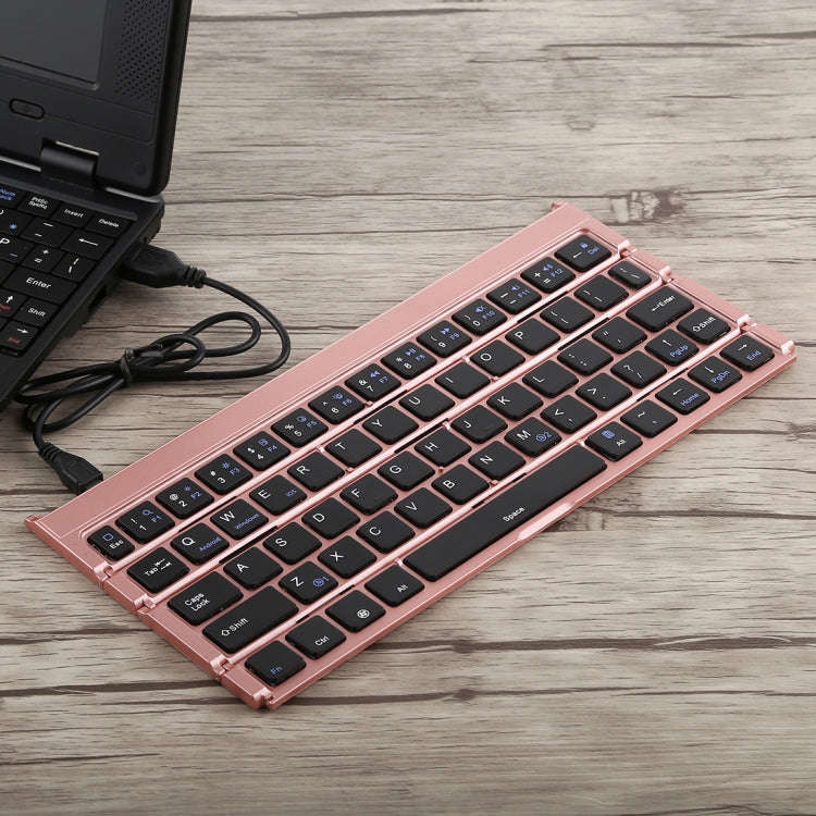 GK808 Ultra-thin Foldable Bluetooth V3.0 Keyboard, Built-in Holder, Support Android / iOS / Windo...