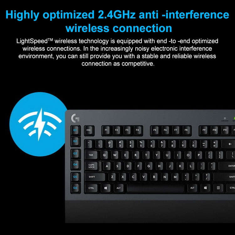 Logitech G613 Wireless Smart Bluetooth Dual Mode Silent Keyboard (Black)