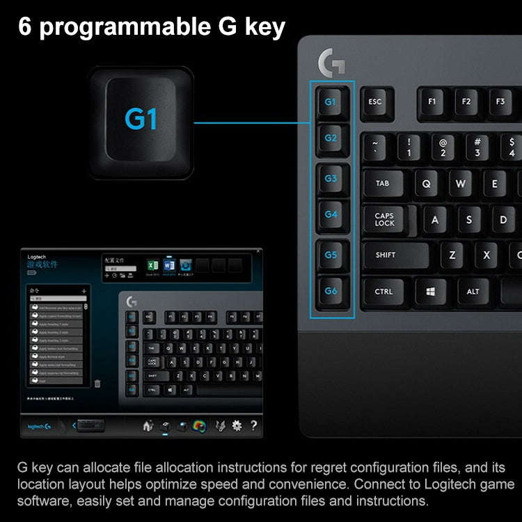 Logitech G613 Wireless Smart Bluetooth Dual Mode Silent Keyboard (Black)