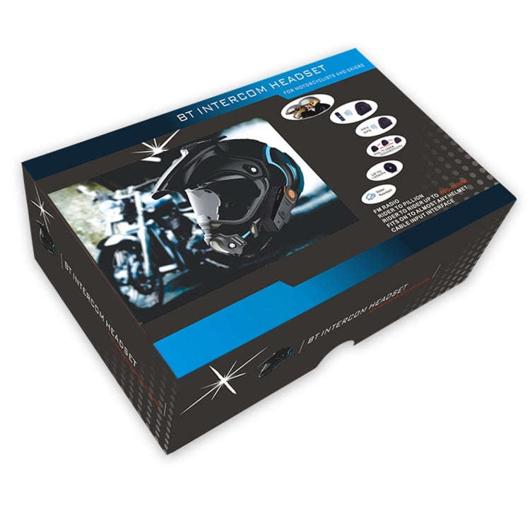 BT-S2 Single 2.4GHz Bluetooth V3.0 Interphone Headsets for Motorcycle Helmet, Auto Answering, Sup...