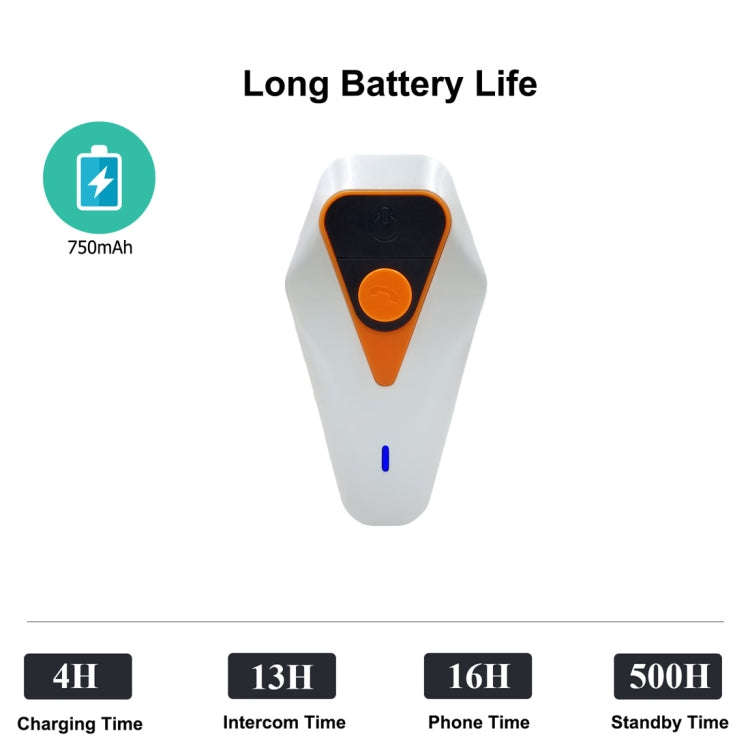 WT002 1000m IPX5 Waterproof Motorcycle 2 Users Full Duplex Talking Bluetooth Intercom Multi-Inter...