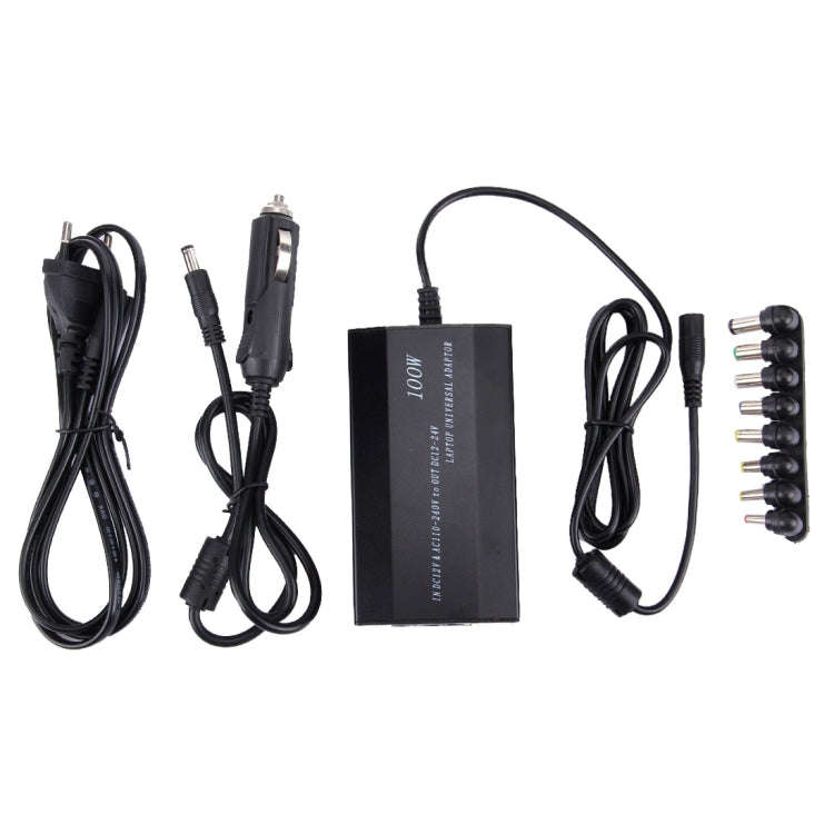 Laptop Notebook Power 100W Universal Charger with Car Charger & AC Power Adapter & 8 Power Adapte...